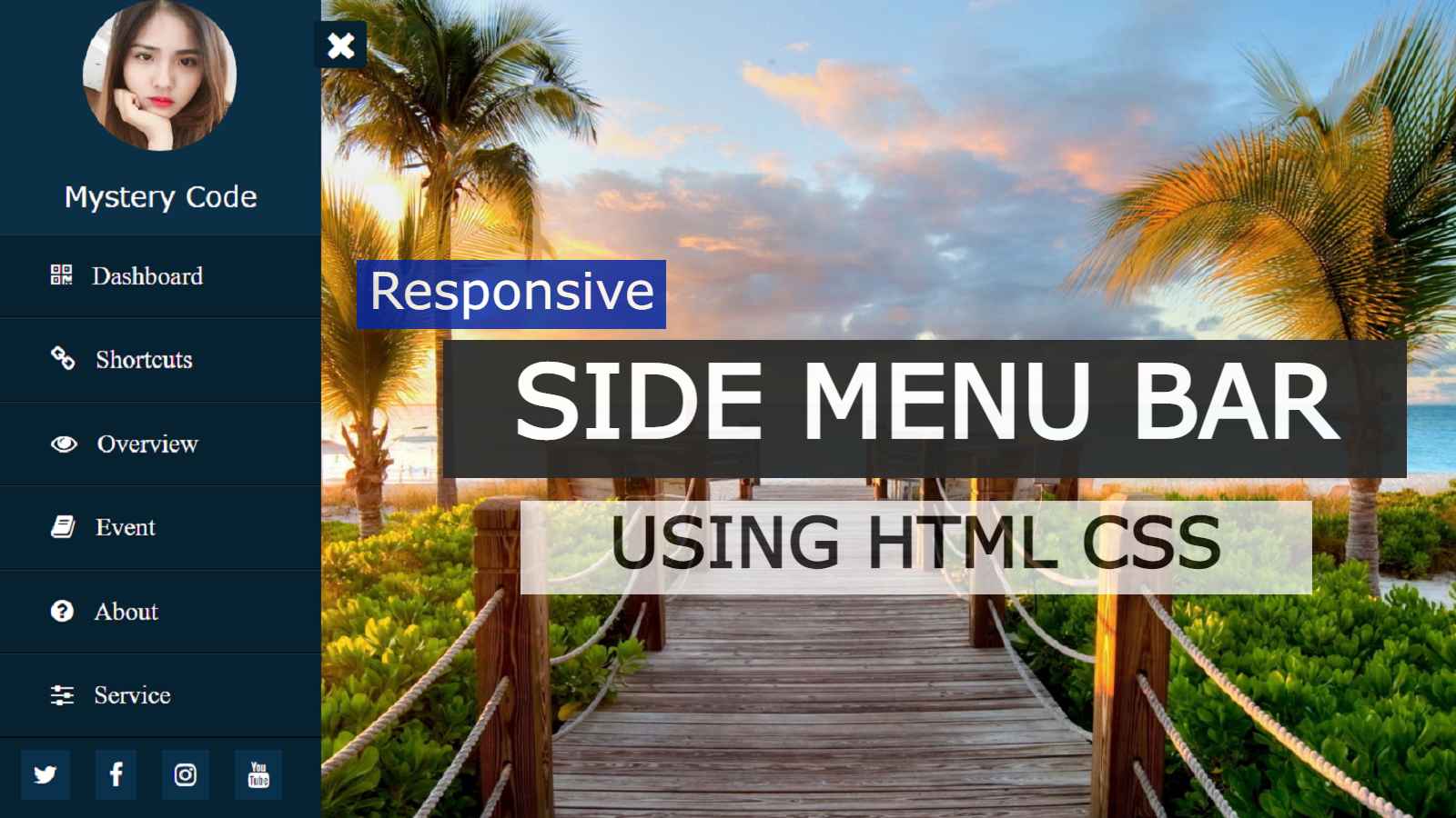 Sidebar Menu Using Only HTML And CSS